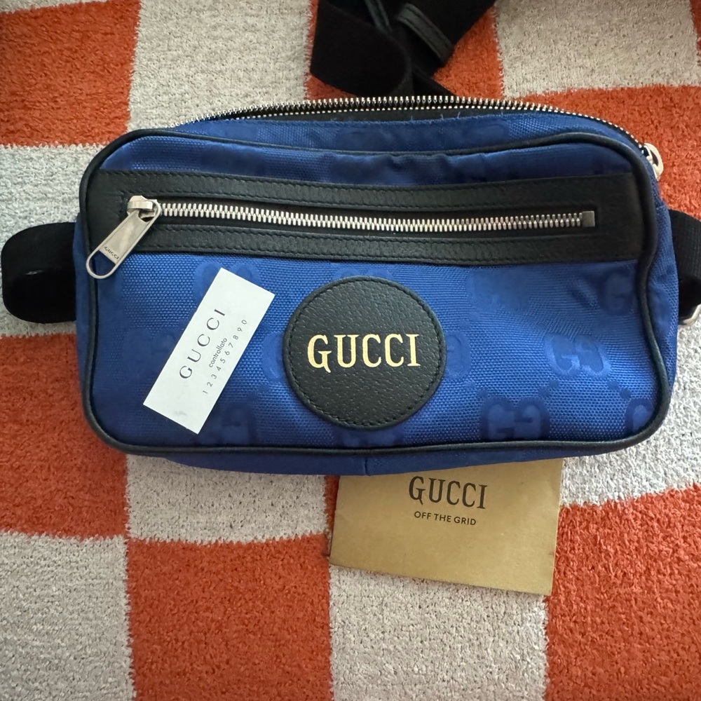 Gucci Econyl Nylon Monogram Off The Grid Belt Bag